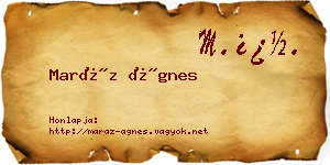 Maráz Ágnes névjegykártya