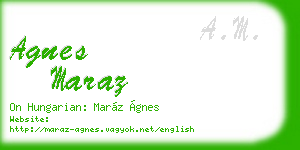 agnes maraz business card