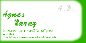 agnes maraz business card